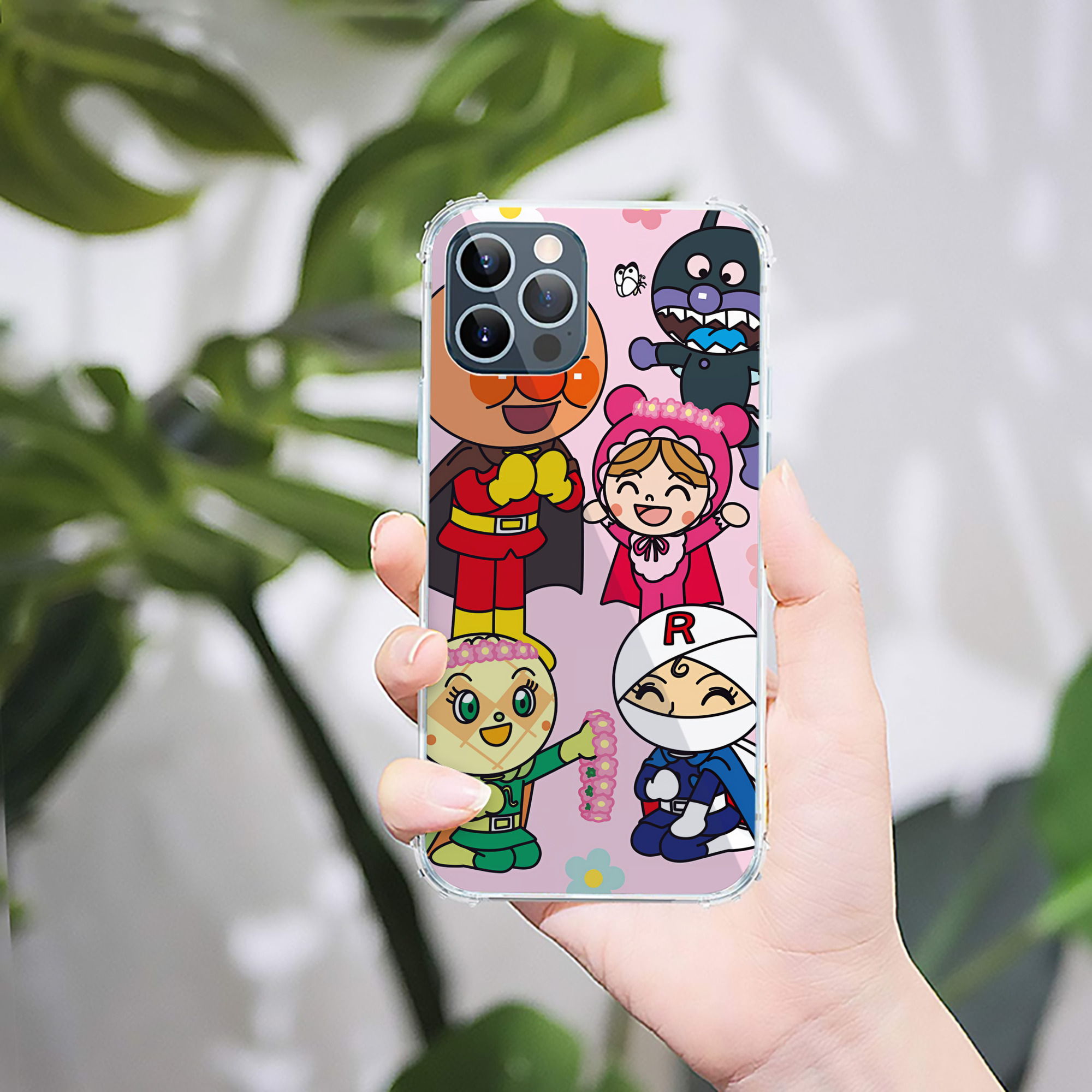 （画像用） アンパンマン Anpanman 【iPhone 12シリーズ対応】透明スマホケース（クリアソフトケース）